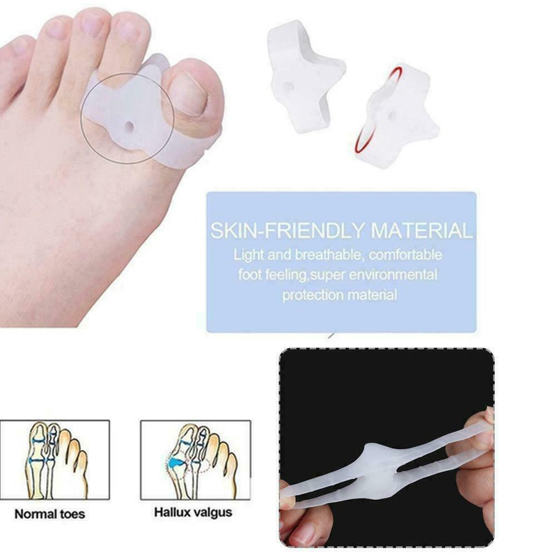 1 Pair Silicone Gel Bunion Toe Corrector Orthotics Separator Pain T7G1