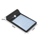 36led Solar Light PIR Motion Sensor Powered Street Lamp for Garden,Fence,Pa B4S2