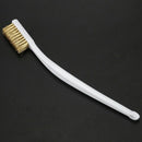 10 Pcs 6.9 "Length Plastic White Handle Bristle Brush brass metal K6P4