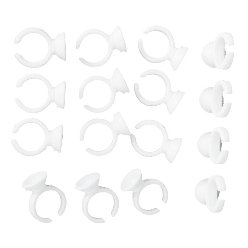 100pcs Disposable Adhesive Tattooing Ink Cups Pigment Holder Ring Small