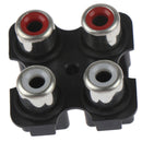 2x 4way 6Pin RCA Female Audio Video Plug AV Concentric Socket Connector FB N Gw