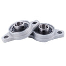 2 pcs KFL001 12 mm zinc-aluminum alloy flange pillow block ball bearings F8W4