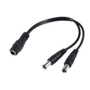 5X(5.5x2.1mm 1 to 2 M/F DC Power Splitter Cable for Security CCTV Camera A1A9)