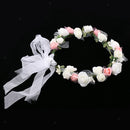 Flower Rings Hairbands White And Pink Garlands for Photography Fancy Ball