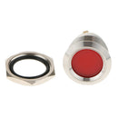 8mm 12V Yellow LED Metal Indicator Flashing Light Blinker Red for Car Truck