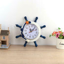 Mediterranean Style Electronic Wood Clock Wall Hanging Watch Home Decor