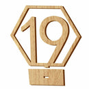 1-20 Numbers Wood Signs Wedding Hexagon Table Number Wooden Table Numbers R U1V6