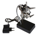 LED Light 2.5X 7.5X 10X Magnifier Helping Hand Auxiliary Clamp Alligator Cl