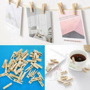 100 Mini Wooden Pegs Wedding Craft Tiny Photo Small Hanging Clips Wood