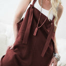Fashion Women Dungarees Pure Colour Harem Strap Pant Loose Straight Jumpsui