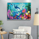 Dolphin 5D DIY Full Square Drill Diamond Painting Cross Stitch Kit (KF164)