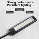 Portable Clip On Book Light USB Rechargeable Double Lamp Desk LED Table Rea B7P2