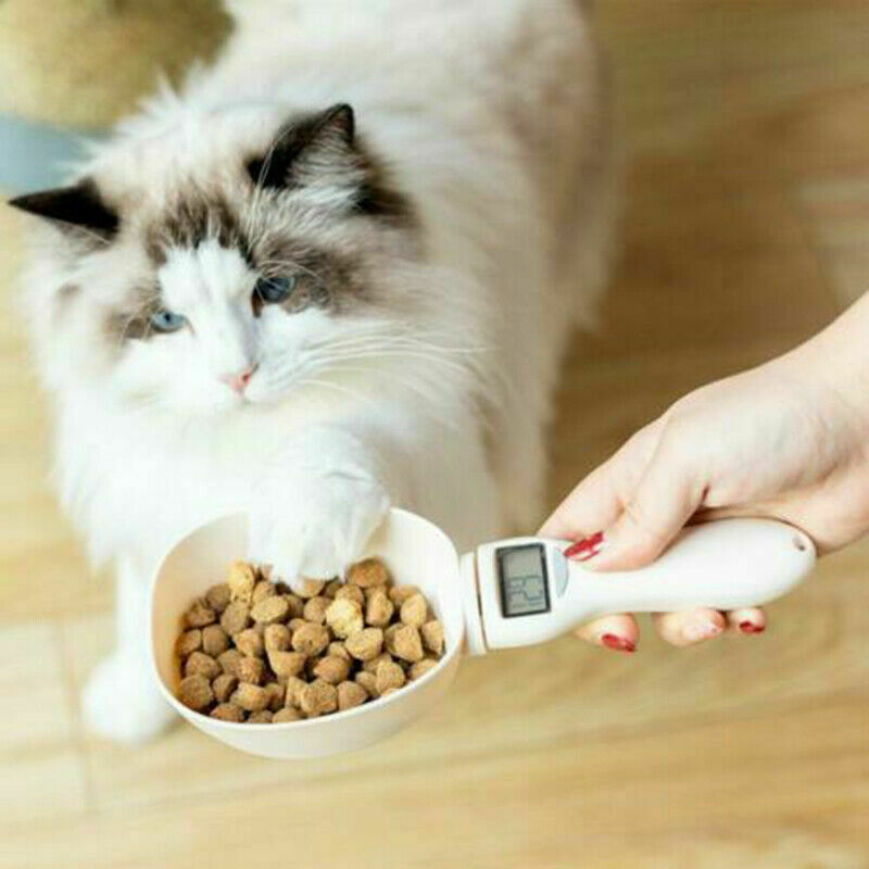Pet Dog&Cat Food Measuring Spoon Weighing Scale Cup Portable Feeding Bowls G7X8