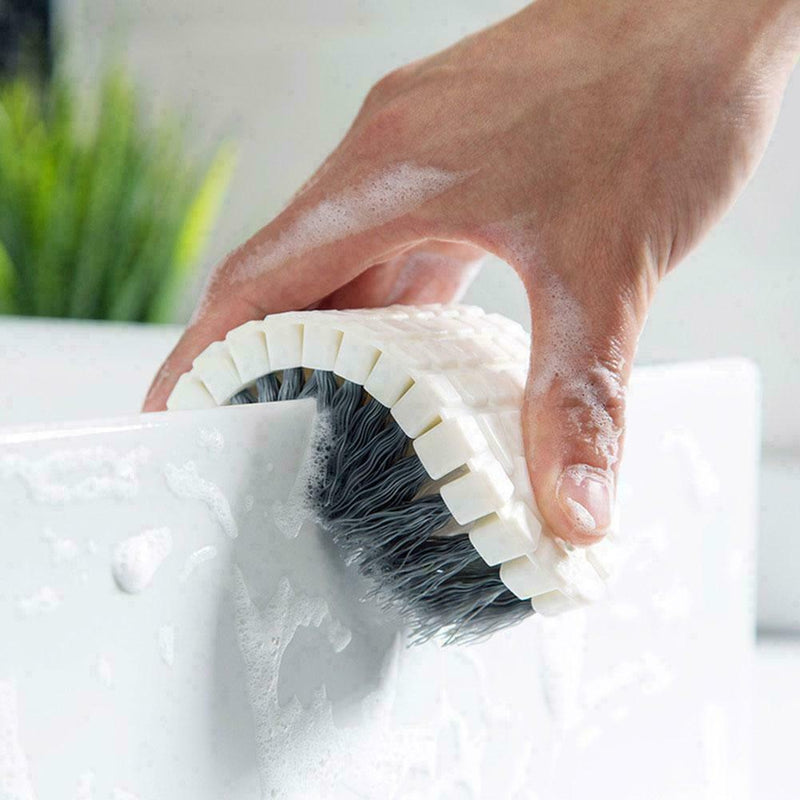 1* Bendable Cleaning Brush Dual Kitchen Floor Cleaner Bathrsh Tile Tools O1A9