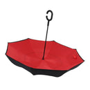 Red Folding Reverse Umbrella Double Layer Inverted Windproof Rain Car Umbre