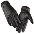 Men's Winter Press Screen Gloves Leather Warmer Cycling Texting Gloves