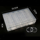 100x Plastic Coin Capsules Coin Storage Boxes