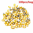 100Pcs Mini 9x12mm Bees Self Adhesive Wooden Bumble Ladybug Craft Card Toppers