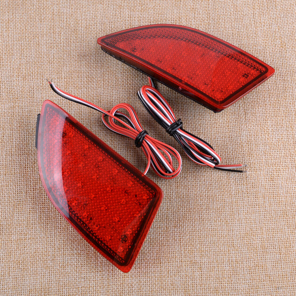 2x L+R Rear Bumper Reflector Lens Brake Light Fit For Mazda 3 Axela Hatchback