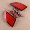 2x L+R Rear Bumper Reflector Lens Brake Light Fit For Mazda 3 Axela Hatchback