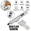 Electric Rechargeable Power Screwdriver Tool Mini Lithium Cordless Durable A9N2