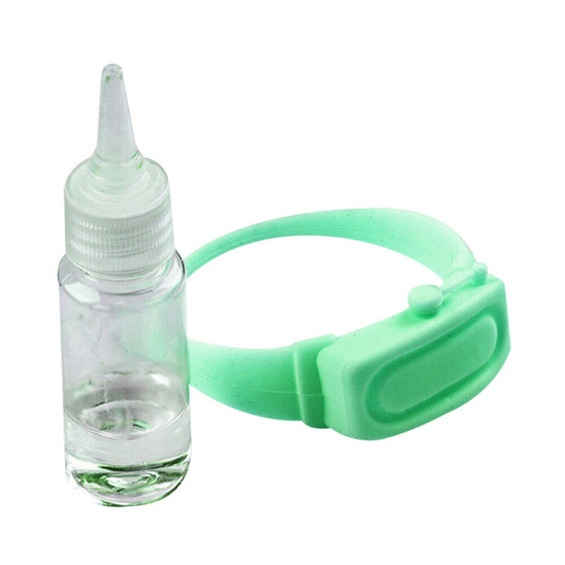 1 Set Outdoor Hand Dispenser Bracelet with Empty Squeeze Bottle (Green) A