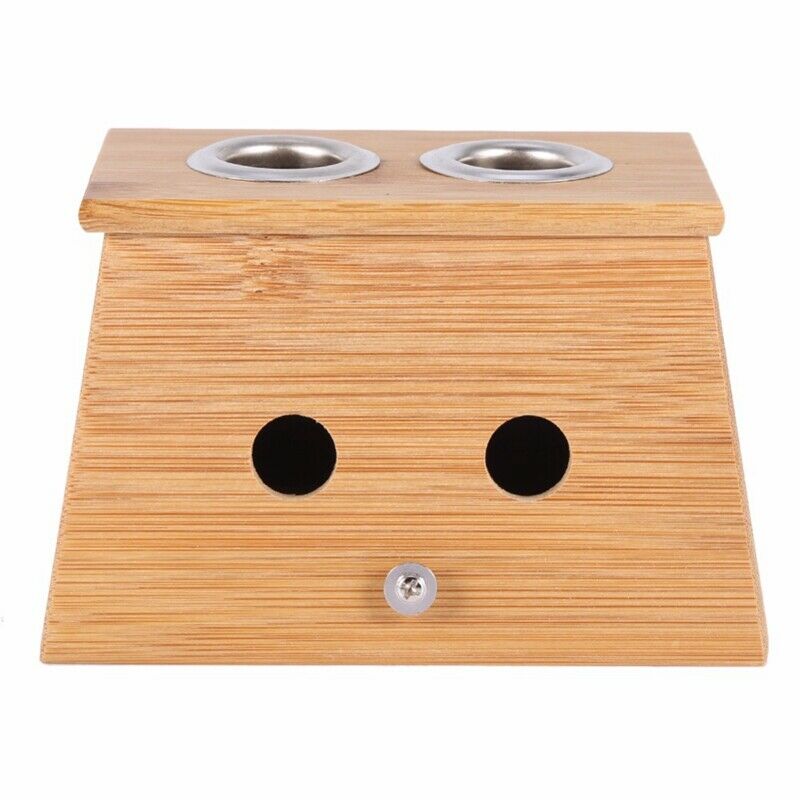 Bamboo Moxa Moxibustion Box Acupuncture Relaxation Roller Stick Holder Neck Z5T4