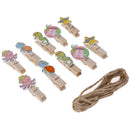 10pcs/pack Creative Marine animal Wooden Clip Clothespin Decoration Clips Peg OZ