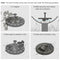Bird Bath Fountain Solar-Powered Water Pumps Floating Outdoor Pond Garden Patio