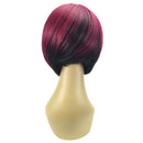 Ombre Wine Red/Black Short Straight Wigs Synthetic Hair Bob Women Fashion Soft