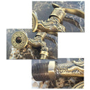 Dragon Carved Faucet For Garden Bathroom Or Washer, For Wall Mounting Y8G8