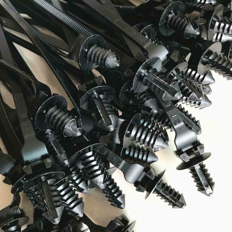 100x Mixed Nylon Cable Tie Bundled Car Wire Harness Line Fastener Zip Clip Band
