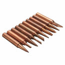 10 Pure Copper Soldering Solder Iron Tip For 900M Series 852D Iron Hot Air