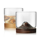 New Whiskey Glass Small Glass Japanese Style Mountain Wooden Bottom Wine Gl A8V7