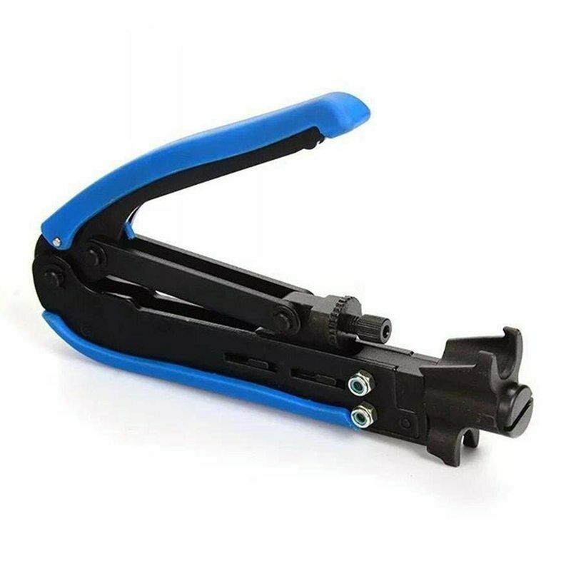 Compression Tool Coax Cable Crimper Kit Adjustable Rg6 Rg59 Rg11 75-5 75-7  E6Z4