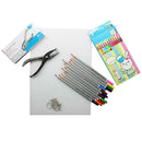 Heat Shrink Sheet Kit Shrinky Art Paper with Other Accessories for Kids Children
