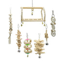 14 x Wooden Toys with Bell for Medium Parrots and Birds Like Amazon, African