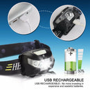 Mini Rechargeable LED Headlamp Body Motion Sensor Headlight Camping Flashli J5W1