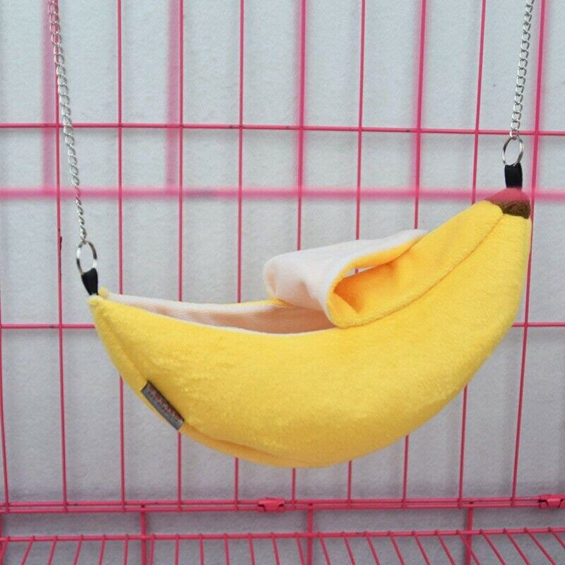 Pet Banana Bed Hamster Bed House Hammock Small Animal Bed House Cage Nest HaO9C3