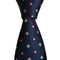 Red White Blue Flowers Neoclassical Spend 100% Silk Jacquard Tie Men's Tie