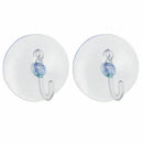 20 X Suction Cups Clear Plastic Cups with Metal Hooks Window Decoration Cab O8U1