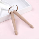 Mini drum sticks key ring chain wood drumstick keychain music gift JR