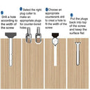 1X(Woodworking Drilling Or Chamfer Tool,8Pc wood Plug Cutter,6Pcs 1/4 Inch