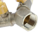 1/2 inch Propane Y Splitter Quick Connect Tee Adapter Fitting with Valve for RV