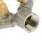 1/2 inch Propane Y Splitter Quick Connect Tee Adapter Fitting with Valve for RV