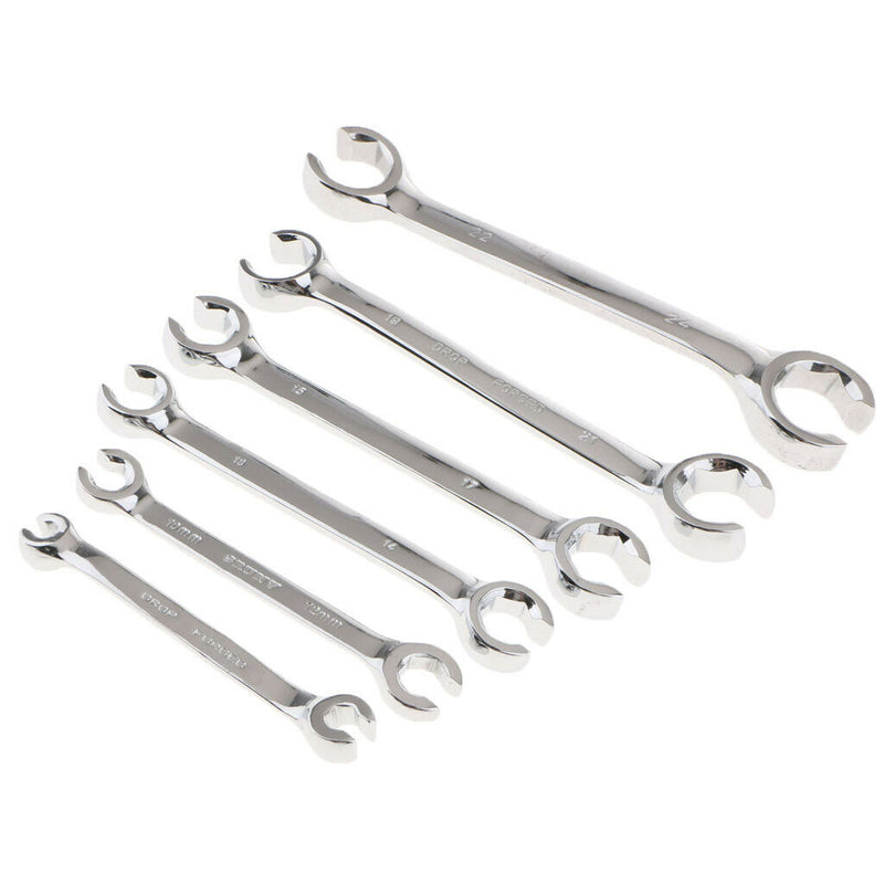 6 Pcs/set Metric Drive Double Open End Spanner Wrench Flare Nut Wrench Kits