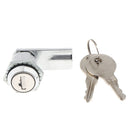 Zinc Alloy Disc Tumbler Cam Lock with 17mm Cylinder and Chrome Finish, Keyed