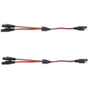 2Pieces Solar Battery Gender Adapter Cables 18AWG 2 Way DC SAE Plug Extension Y