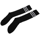 Old School White Stripe on Black Knee High Athletic Sports Tube Sock / Grea K6W3