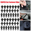 190PCS  Auto Car Plastic Rivet Fasteners Push Pin Trim Bumper Fender Panel Clips